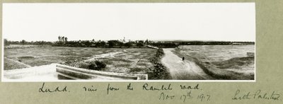 Ludd, view from the Ramleh Road, 17th November 1917 by Capt. Arthur Rhodes
